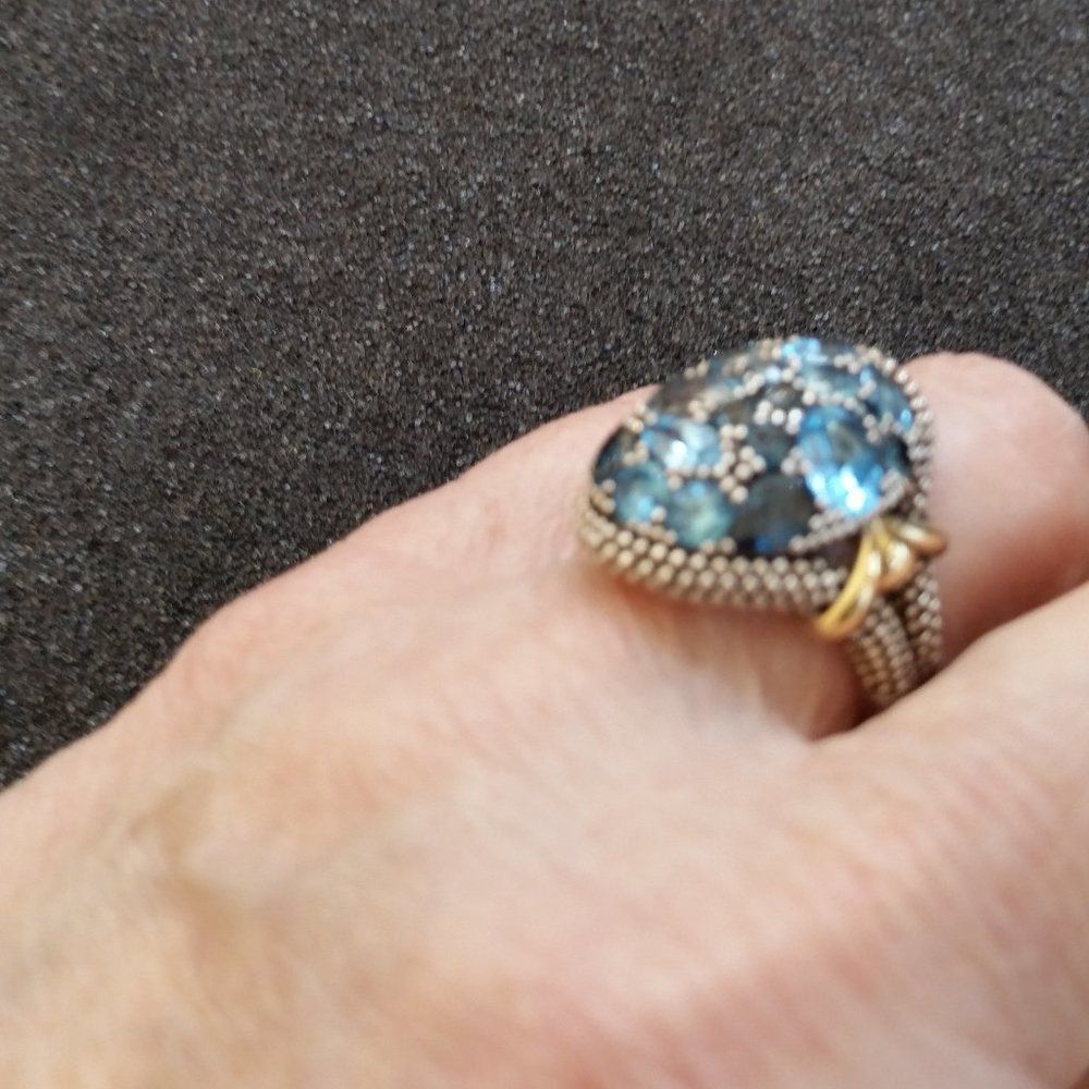 LAGOS cocktail ring with topaz